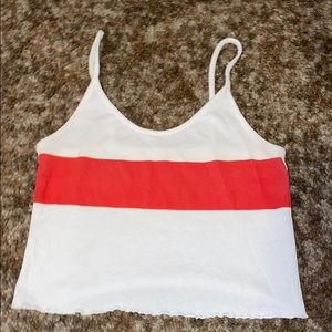 White and red tank